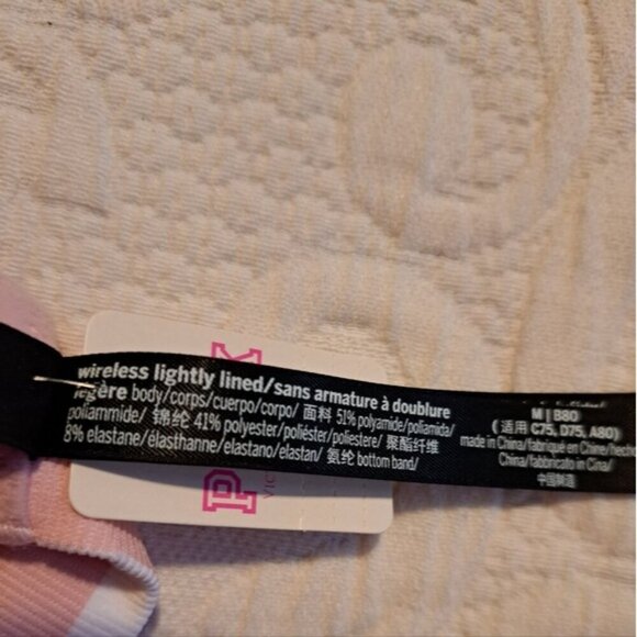 Pink Victoria's Secret size Medium Cool & Comfy wireless light lined, New - Picture 5 of 6